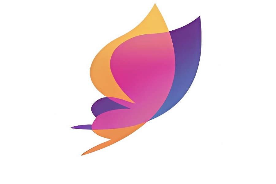 Stylized butterfly logo in purple, pink, and orange, symbol of the Beaumont Society.