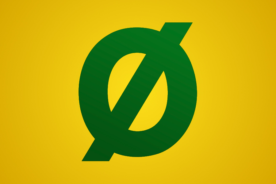 Logotipo verde do The Home Rio em fundo amarelo.
