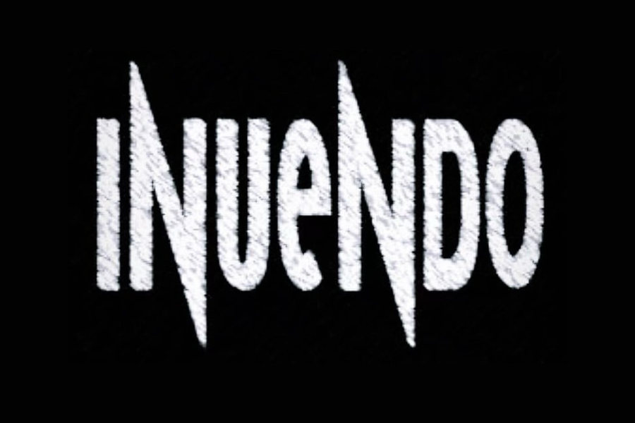 Logo of Inuendo Nightclub in bold white letters on a black background.