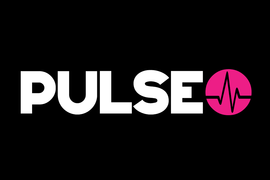 Logo of Pulse Cardiff with stylized heart monitor symbol.