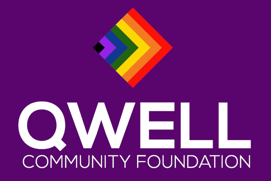 Diamond-shaped Progress Pride flag logo with rainbow, trans, Black and brown stripes.