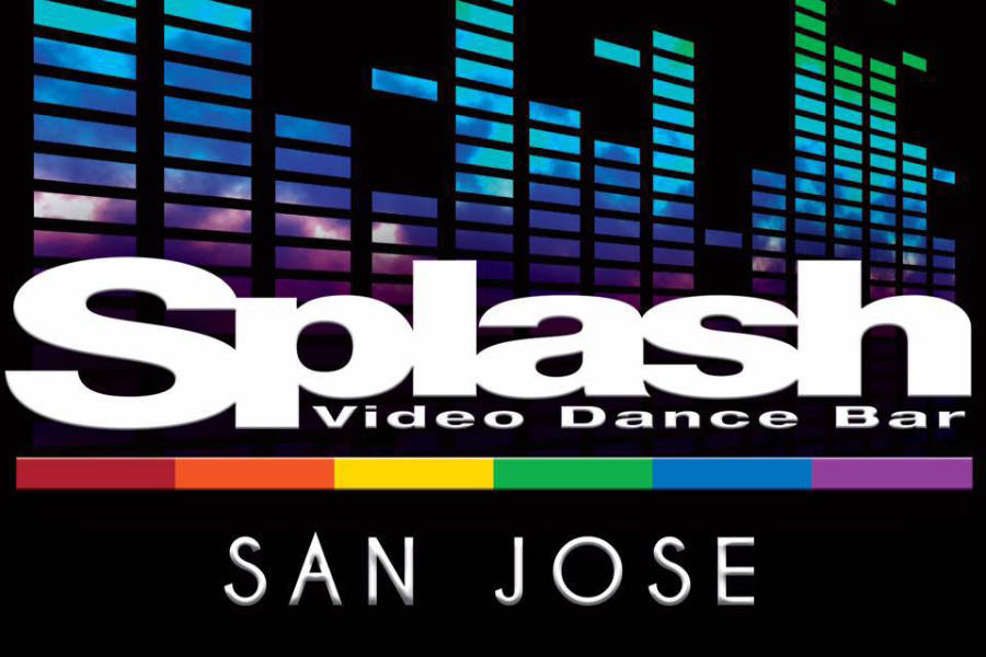 Colorful equalizer graphic with Splash Video Dance Bar San Jose logo.